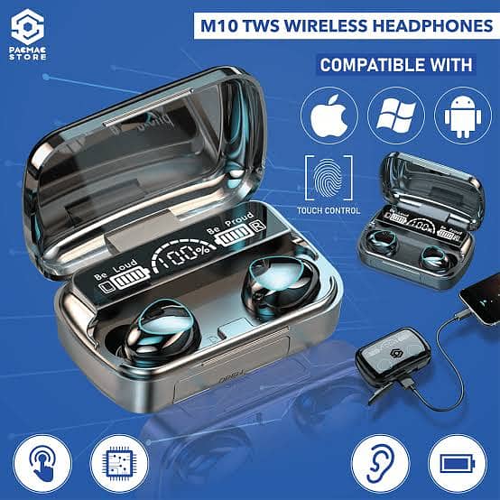 M10 TWS Wireless Earbuds V5.3 Water Proof Touch Version M10 TWS Wirele 3