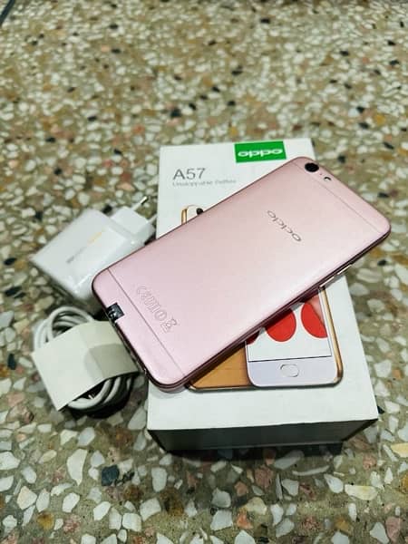 Oppo A57 4/64 With Box Charger 1
