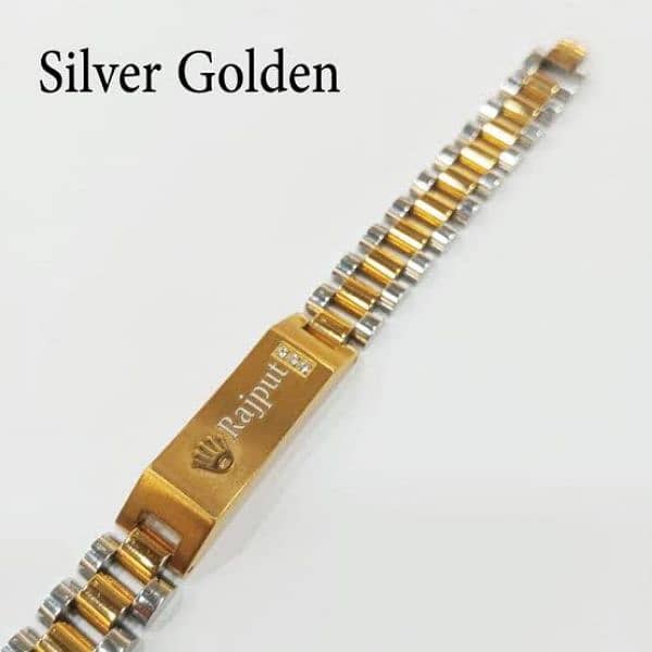 customized silver golden bracelet 4