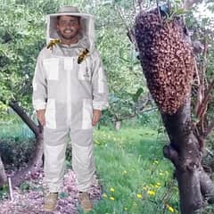 Ventilated Apiary Beekeeper Suits Jackets with Round / Fencing Veil