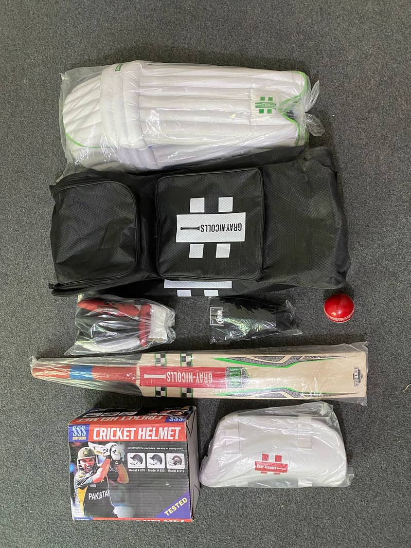 hard ball kit A bat is essential, along with batting pad/availabl stok 4