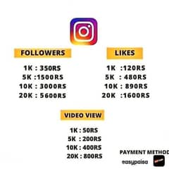 Instagram you'tube and TikTok service