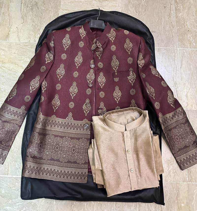 Prince Coat with Kurta and trouser for Wedding/ Mehndi 0