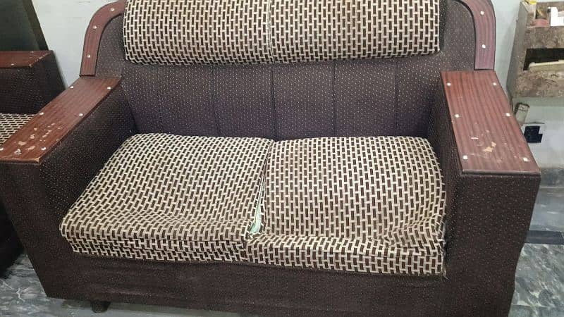 brown sofa set and bed urgent selling 3