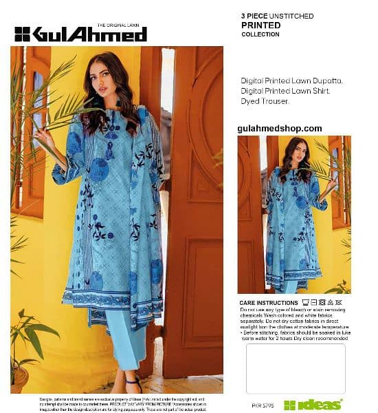 Printed lawn suit | 3 PC suit | casual dress | summer collection 7