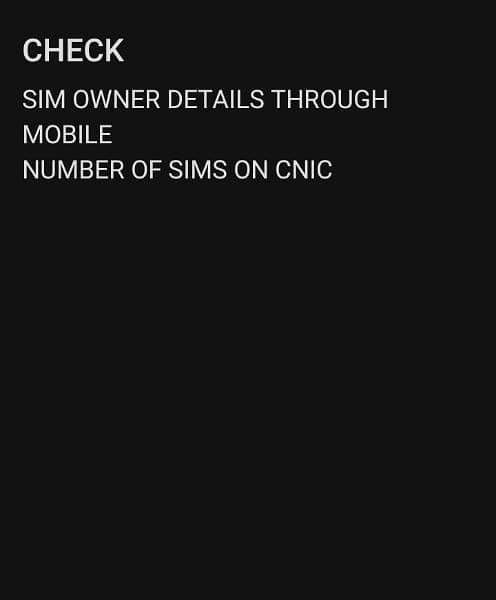 SIM DETAILS AND NUMBER OF SIMS 0