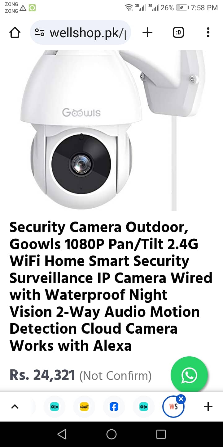Security Camera Outdoor, Goowls 1080P 1