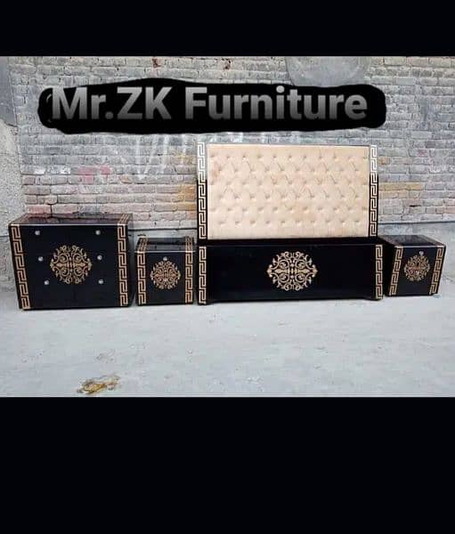 double bed, bed set, furniture set, sofa, dressing, side table poshish 19