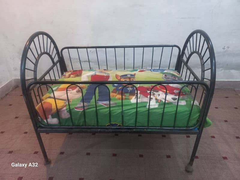 Kids Bed Iron  with mattress 43 " × 26" size 3