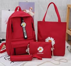 Korein style 4 piece bag for Girls school and collage bags for girls