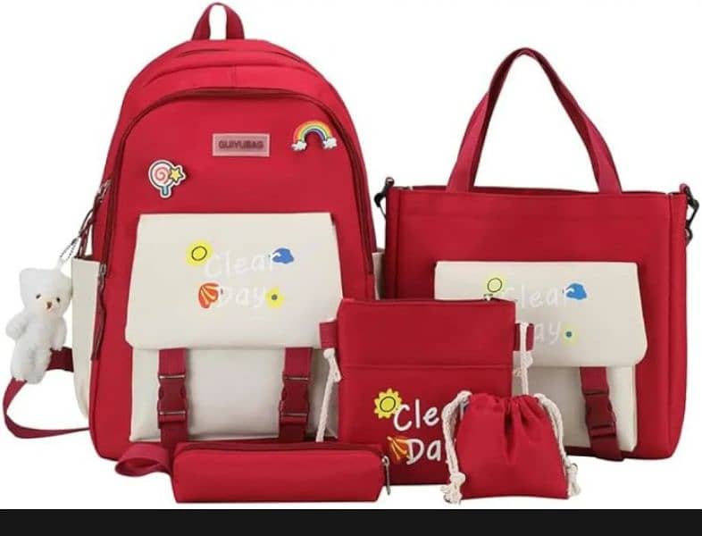 Korein style 4 piece bag for Girls school and collage bags for girls 4