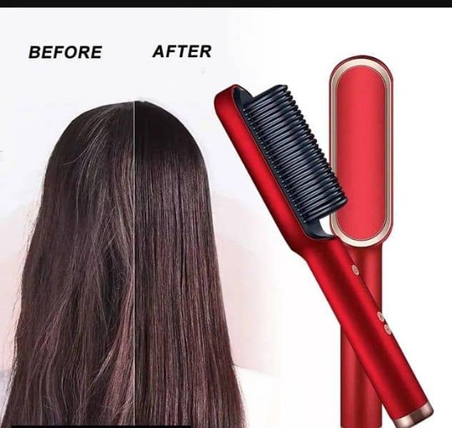 Professional hair straightener brush 1