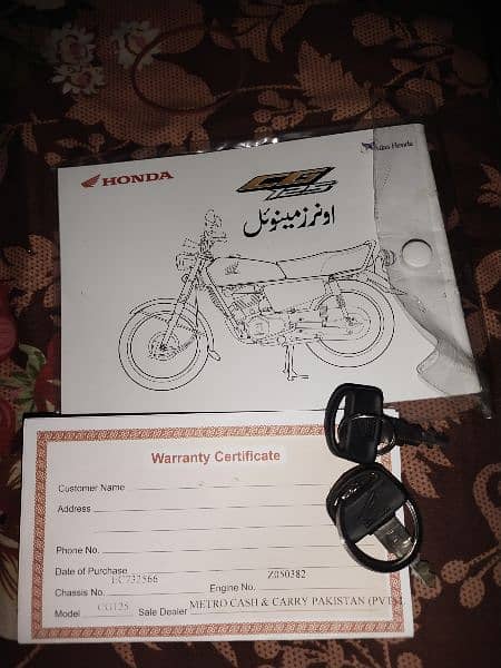 Honda 125 black color Open date open letter all new condition 9