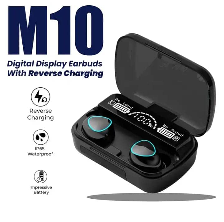 High-Quality M10 AirPods, Earbuds Wireless Waterproof Stereo Headphone 2