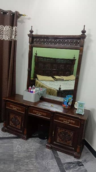 solid wooden bed & dressing 5