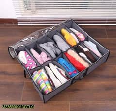 12 grid dust proof shoe storage organizer, pack of three (3)