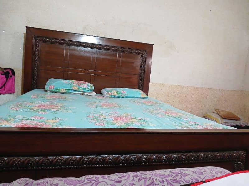 double bed , brown colour 1