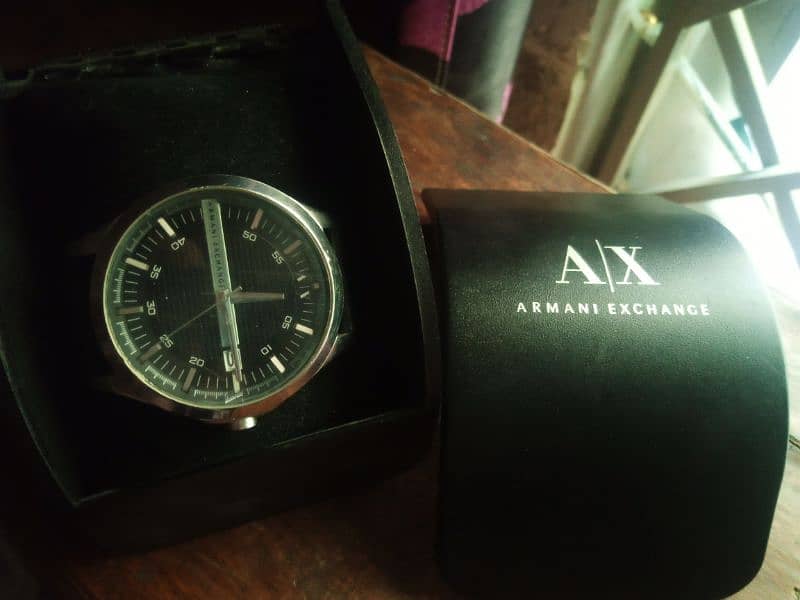 Armani Exchange Leather watch 1