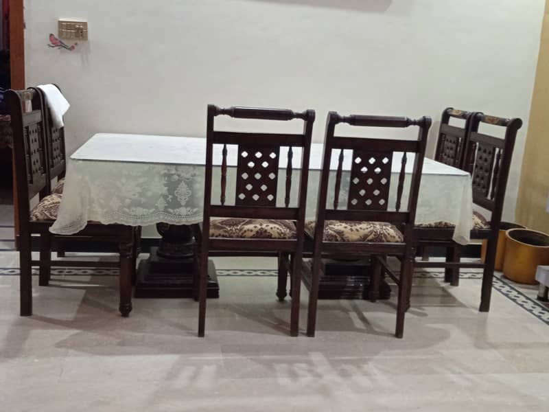 6 chair dining set and 7 seater sofa for sale in Rawalpindi chaklala s 4