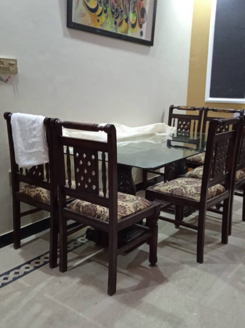 6 chair dining set and 7 seater sofa for sale in Rawalpindi chaklala s 7