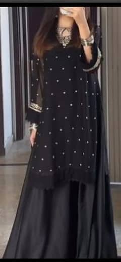 sil garara style dress with net beads qameez and sil inner