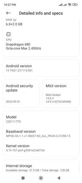 Redmi Note 11 . . Ram 6 +2gb. . . Rom . 128 G. b. . . 10 by 10 Condition . 4