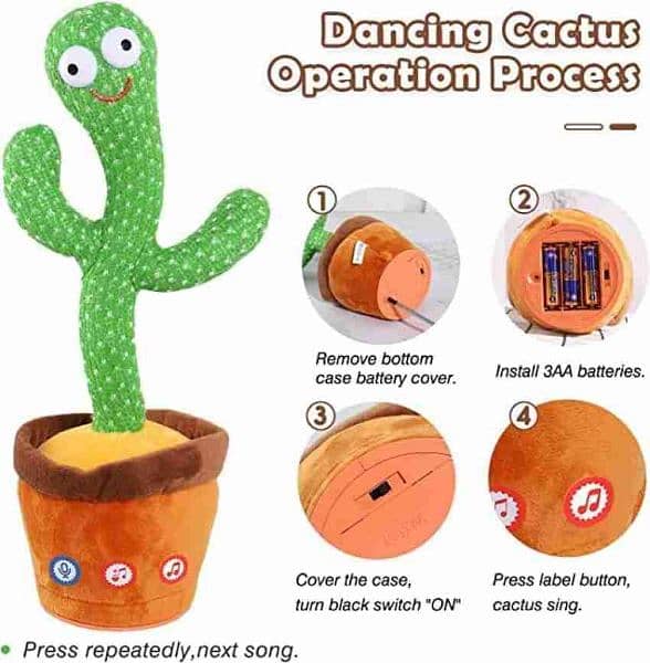 Dancing Cactus Toys for Kids  with 120 Songs 2