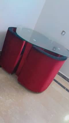 Red velvet dining table. . . . final price