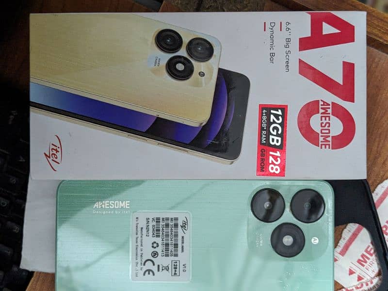 Itel A70 128gb with box charger 1