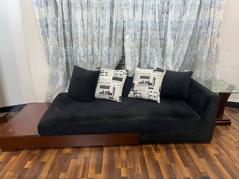 2 L shape sofas urgently sale 10 by 10 condition 2
