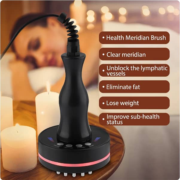 Electric Body Massager Therapy Meridian Brush Vibration Infrared 3