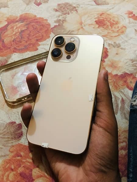 Iphone 13 pro non pta off white colour with golden boarder 0