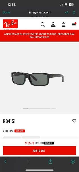 Ray Ban Men sunglasses black new RB4151 2