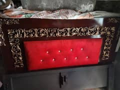 double king size bed 2 side tables not used 10%10 new pra howa hai