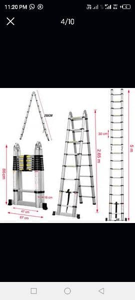 Telescopic ladder imported single/ double 3