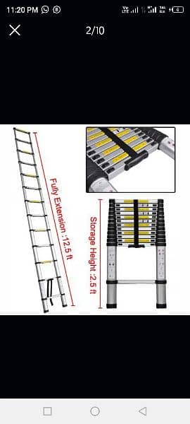 Telescopic ladder imported single/ double 4