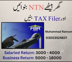 Sales Tax, Income Tax Return, Tax Consultant,FBR,Tax Filer, NTN