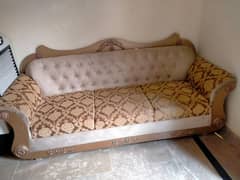 sofa set with table new condition handmade lasani wood total handmade