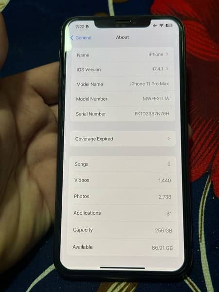 IPhone 11 Pro Max 256 Gb Jv water Proof 87%bettery health 6