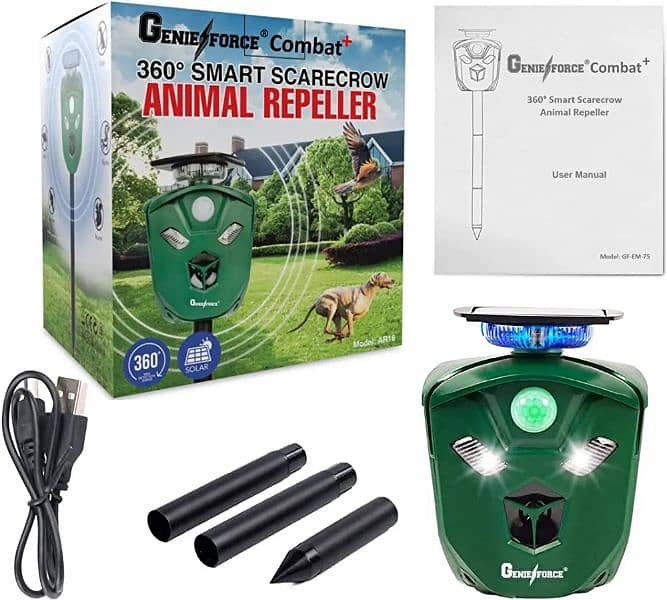 Amazon Branded Solar birds Ultrasonic Animal Repeller waterproof 1