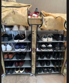 rack of shoes