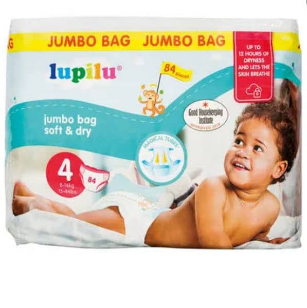 Lupilu Nappies Size 4 Jumbo Pack of 84 pampers 0