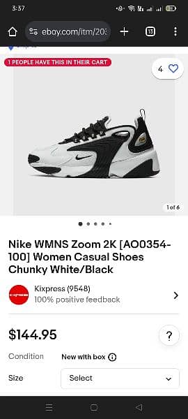 Nike WMNS Zoom 2K [AO0354-100] Women Casual Shoes Chunky White/Black 2