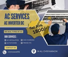 We Provide AC service/ Gas charging / AC Gas leakage in all Karachi