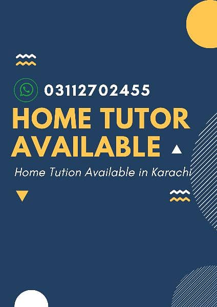 Home Tutor Available all over Karachi 1