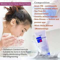 acne clear F/W mistine original Rs. 1000+ delivery charges all Pakistan