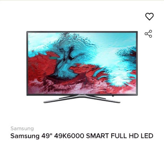Samsung full HD 6 series 49inch smart tv like a new with box 0