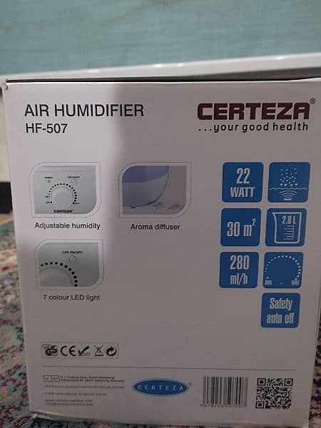 Certeza Air Humidifer (Brand New) 3