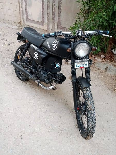 70 bike modified into Cafe racer contact 03102922536 0