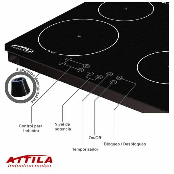 Attila Aura+ 4 Burner Electric Induction Cooker- 03007420777 2